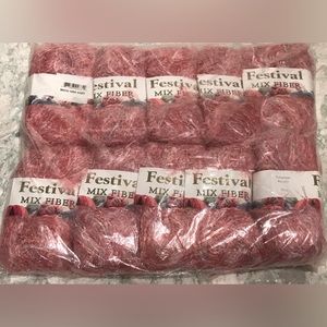 Festival Mix Fiber Eyelash Sparkling Yarn - Lot of 10 - Shades Of Pink